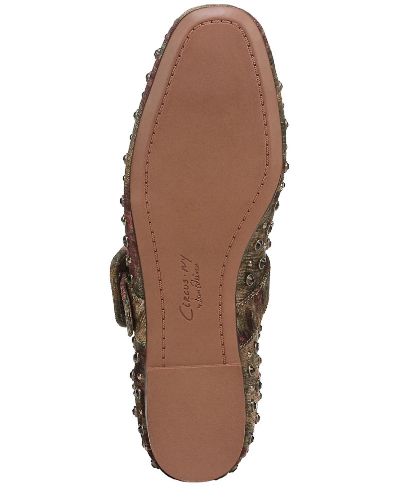Circus Ny by Sam Edelman Women's Blaire Rhinestone Buckled Mary-Jane Flats