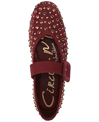Circus Ny by Sam Edelman Women's Blaire Rhinestone Buckled Mary-Jane Flats