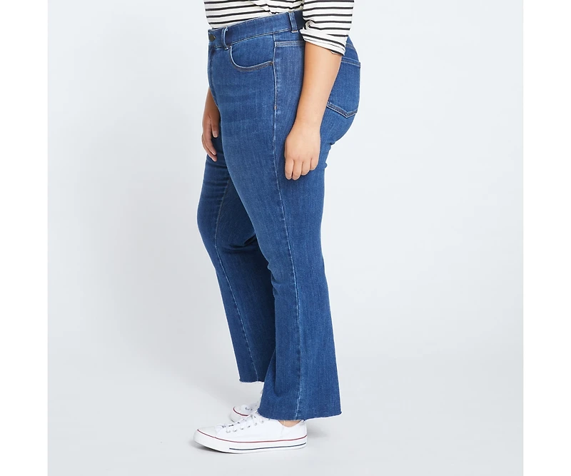 Universal Standard Womens Plus Sinead High Rise Bootcut Jeans