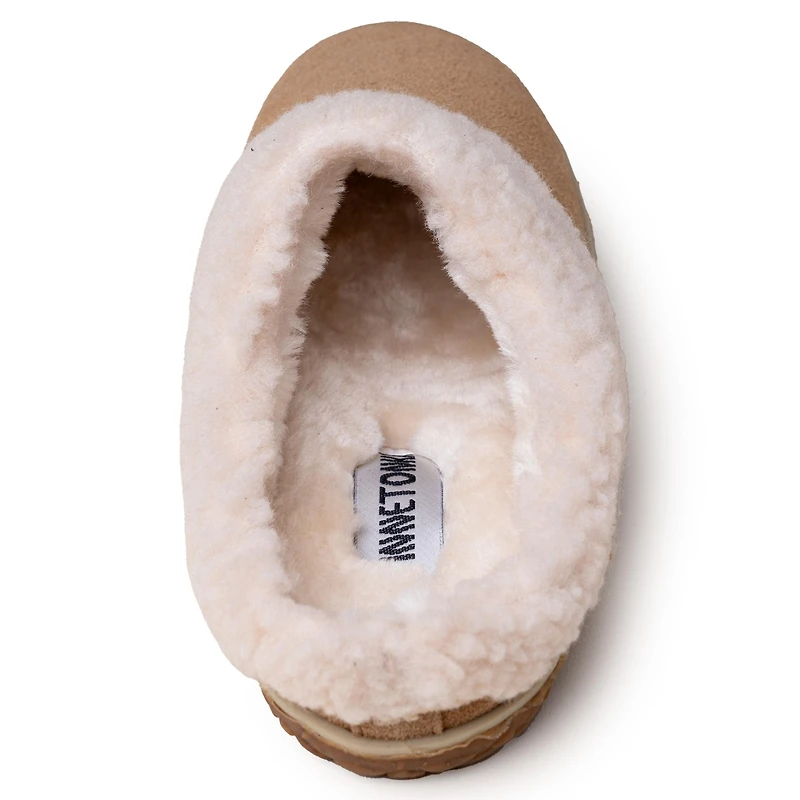 Minnetonka Women's Spruce Suede Berber Lined Slippers