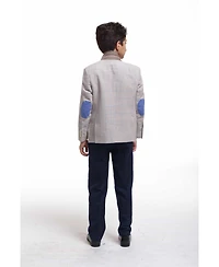 Elie Balleh Boys Slim Fit Checked Blazer