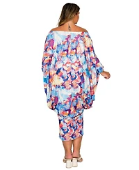 L I V D Plus Halle Off Shoulder Taper Hem Dress