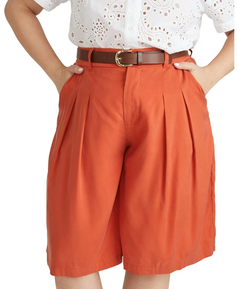 Universal Standard Plus Cooling Stretch Cupro Bermuda Shorts