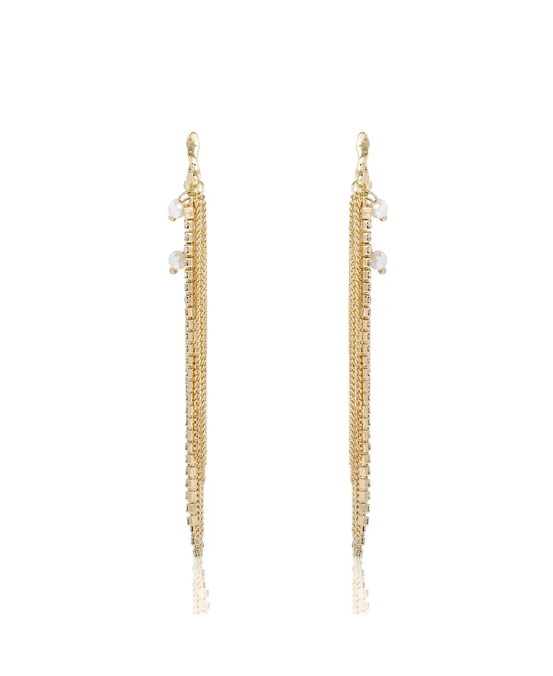 BCBGeneration Layered Tassel Statement Earrings