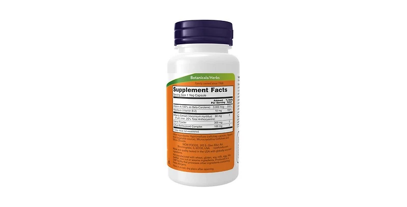 Now Foods Bilberry Complex ,80 mg ,100 Caps