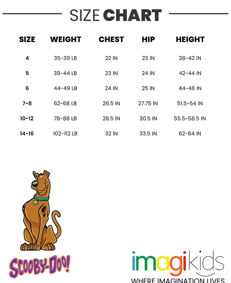 Scooby Doo Boys Warner Bros. Zip Up Winter Coat Puffer Jacket