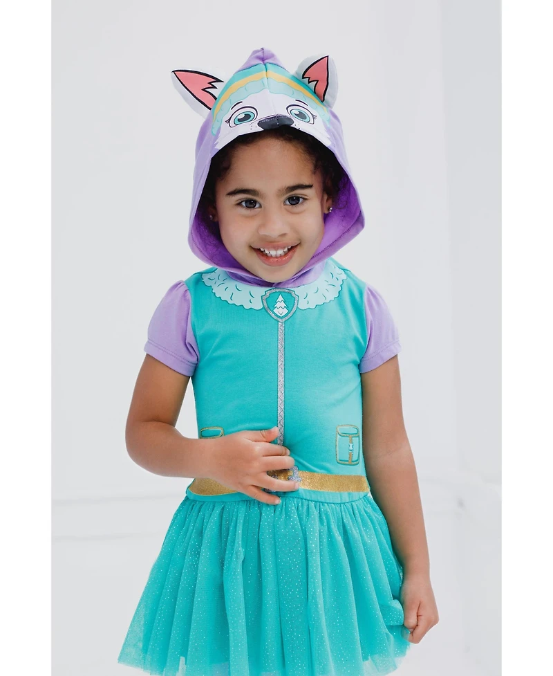 Paw Patrol Toddler Girls Hooded Cosplay T-Shirt Dress and Leggings Outfit Set