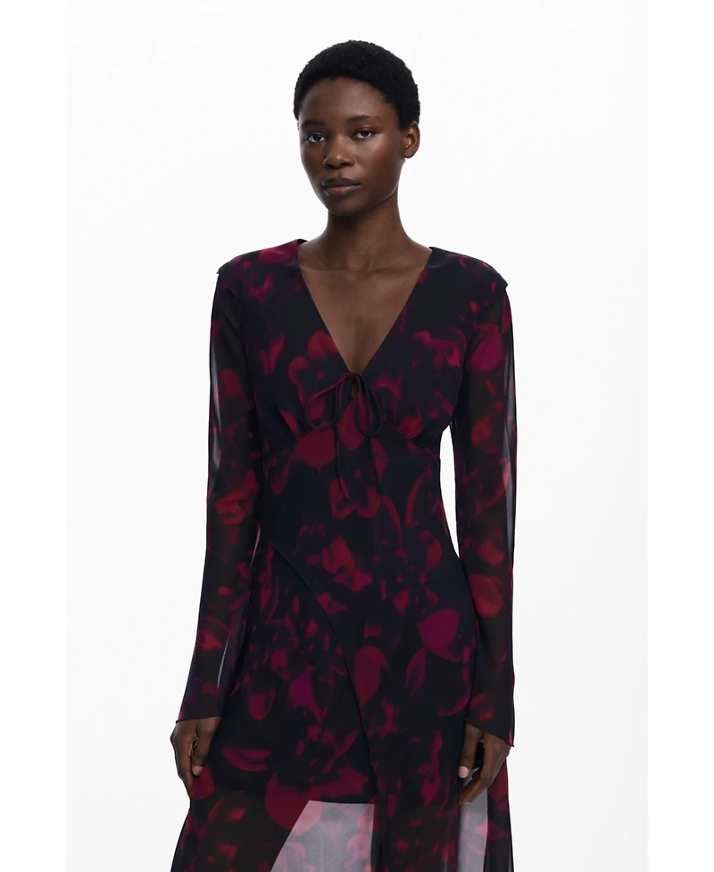 Desigual Women's Floral flowy long dress
