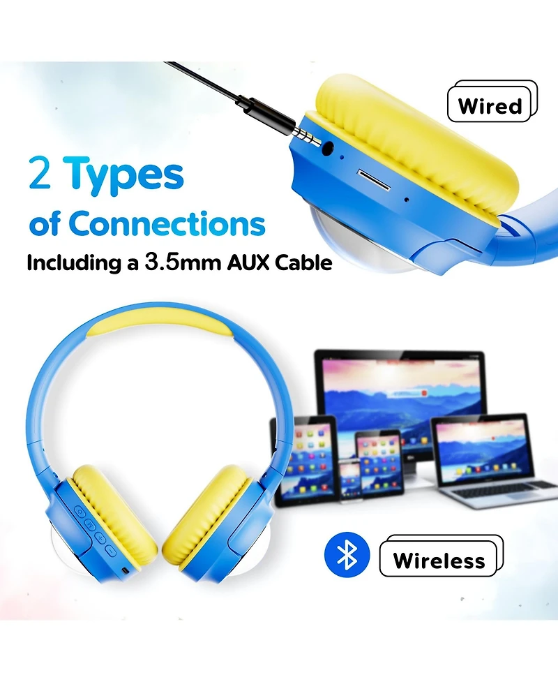 Contixo KB6 Kids Bluetooth Headphones, Safe Sound for Little Ears