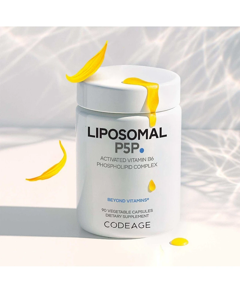 Codeage Liposomal P5P Supplement Vitamin B6 Pyridoxal-5-Phosphate B 6 Pills 3-Month Supply Active Form P5P B6 Vitamins 90 Capsules