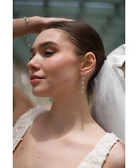 Classicharms Lucia Cascade Pave Shell Drop Earrings