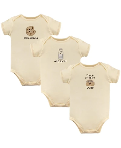 Touched by Nature Baby Boys Unisex Natural Bodysuit 3Pk