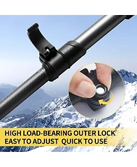Naturehike Aluminum Trekking Poles, Lightweight Folding Hiking Poles, Adjustable 115-135cm, Compact 36cm, Walking Sticks for Hiking & Camping