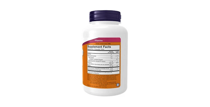 Now Foods Vitamin C-500 Cherry Chewable, 100 Tabs