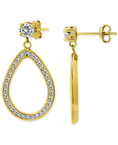 Giani Bernini Cubic Zirconia Open Teardrop Drop Earrings, Macy's Exclusive