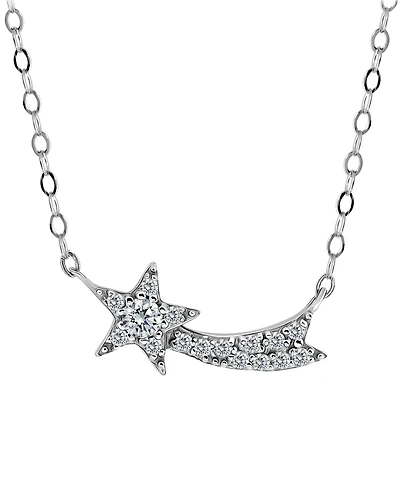 Giani Bernini Cubic Zirconia Shooting Star Pendant Necklace, 16" + 2" extender, Macy's Exclusive