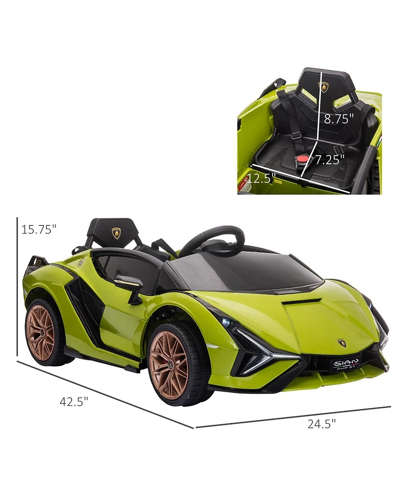 Aosom 12V Lamborghini Sian Licensed Electric Car for Kids,