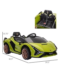 Aosom 12V Lamborghini Sian Licensed Electric Car for Kids,