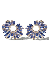 Jessica Simpson Royal Radiance Blue Crystal Burst Earrings