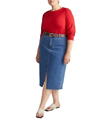 Universal Standard Plus Joan Liquid Jersey Long Sleeve Top