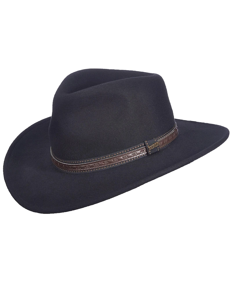 Scala Men's Felt Outback Overlay Hat