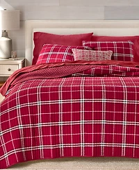 Charter Club Brushed Cotton Plaid 3-Pc. Quilt Set, Full/Queen