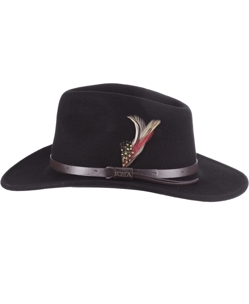 Scala Men's Crushable Felt Outback Hat