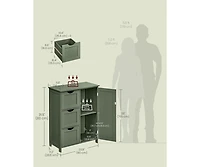 Songmics Home Freestanding Bathroom Storage Cabinet featuring 3 drawers and 1 adjustable shelf. Compact dimensions (11.8"W x 23.6"D x 31.5&#