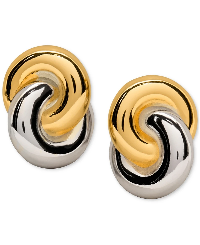 kate spade new york Two-Tone Interlock Stud Earrings