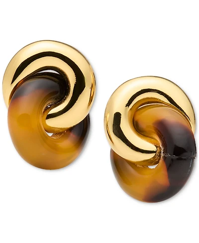 kate spade new york Two-Tone Interlock Stud Earrings