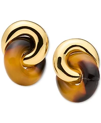 kate spade new york Two-Tone Interlock Stud Earrings