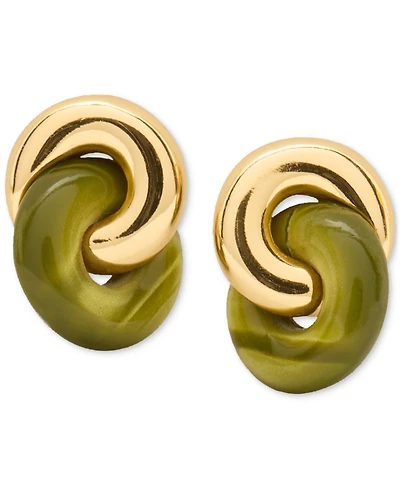 kate spade new york Two-Tone Interlock Stud Earrings