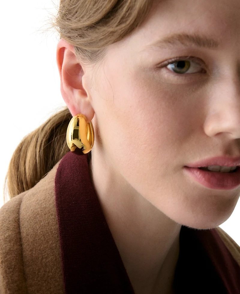 kate spade new york Sculpted Huggie Hoop Earrings