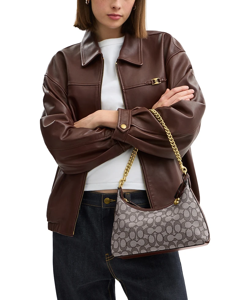 Coach Juliet Small Signature Jacquard Shoulder Bag 25