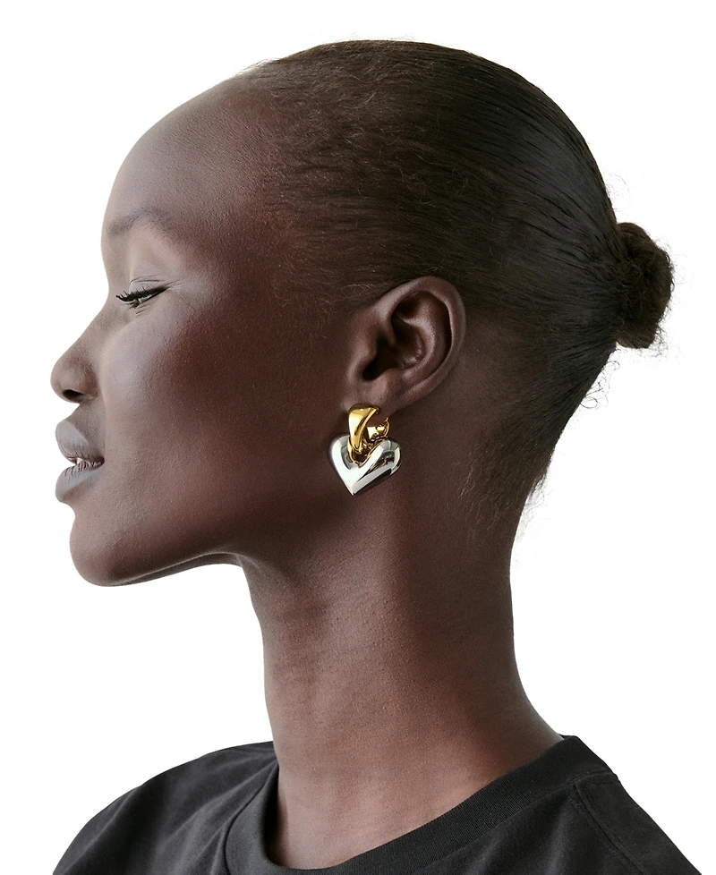 kate spade new york Two-Tone Sculpted Spade Drop Earrings