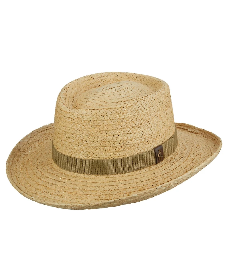 Scala Men's Raffia Gambler Hat