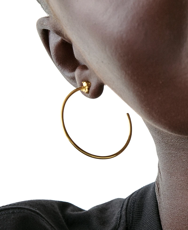 kate Spade new york Flower Medium Hoop Earrings, 1.63"