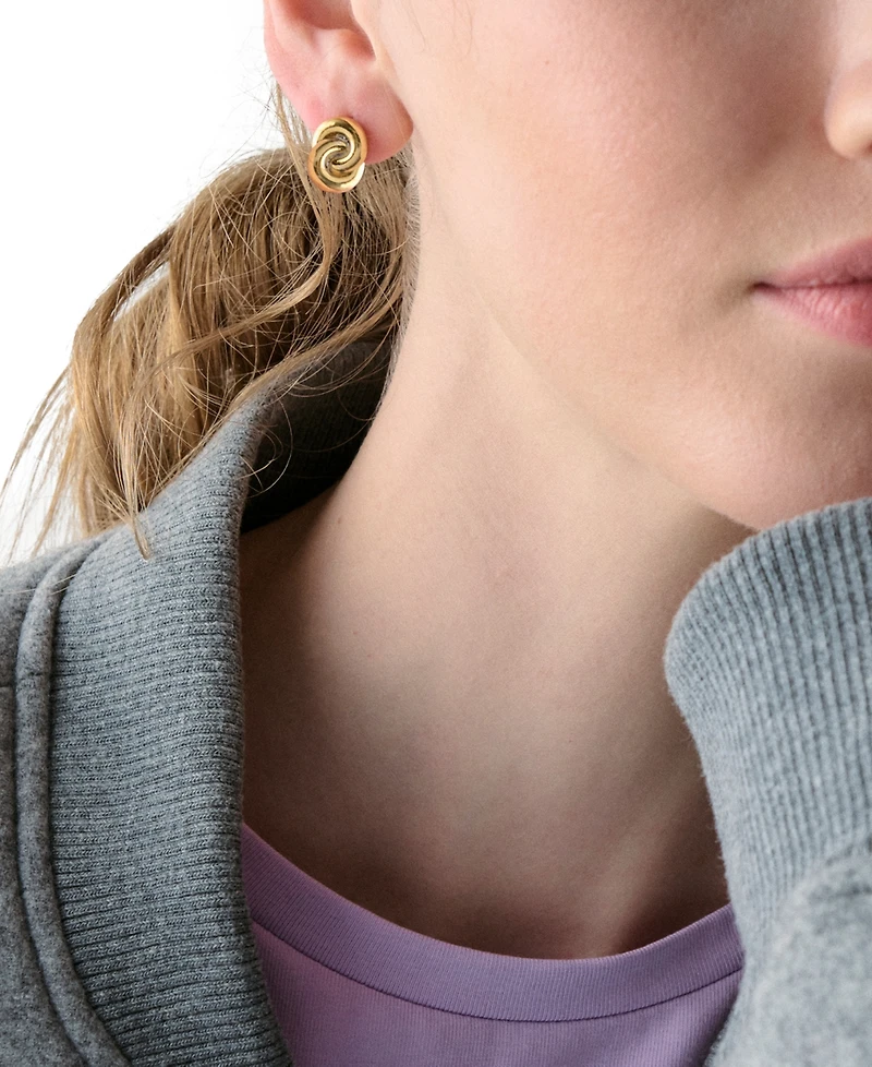 kate spade new york Two-Tone Interlock Stud Earrings