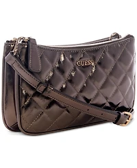 Guess Tinsley Quilted Three Compartment Crossbody
