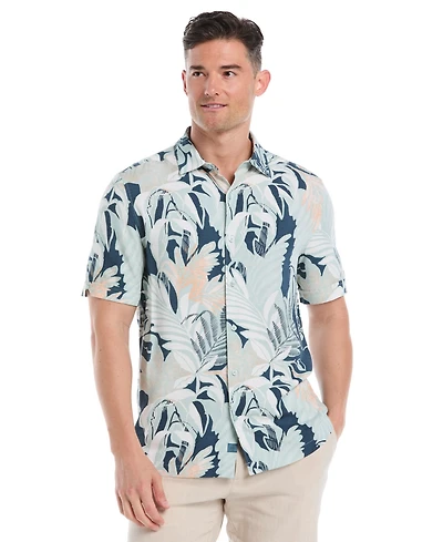 Cubavera Men's Tropical Print Short Sleeve Button Down Shirt