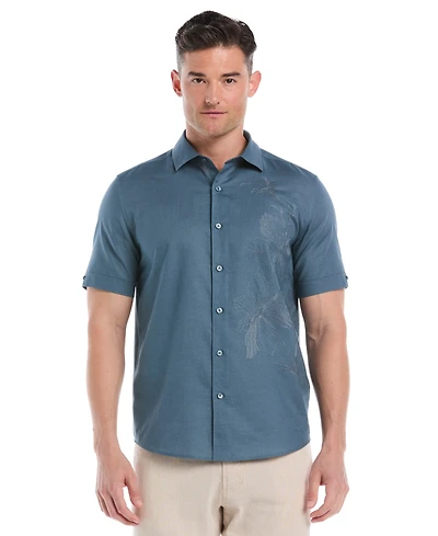 Cubavera Men's Linen-Blend Floral Shirt