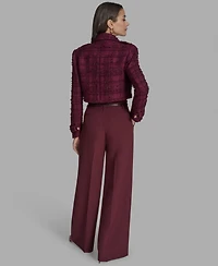 Bcbg Women's Cropped Tweed Trench Jacket