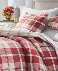Charter Club Crimson Plaid Flannel 3-Pc. Comforter Set, Full/Queen, Macy's Exclusive