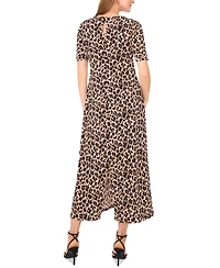 Vince Camuto Women's Printed Elbow-Sleeve Maxi Dress