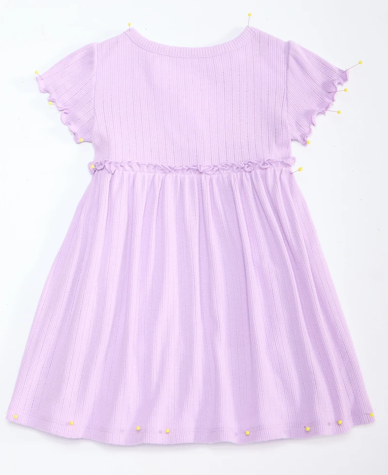 First Impressions Baby Girls Short-Sleeve Solid Pointelle Dress
