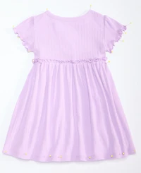 First Impressions Baby Girls Short-Sleeve Solid Pointelle Dress