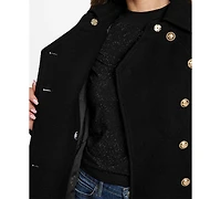 Guess Women's Double-Breasted Skirted Coat