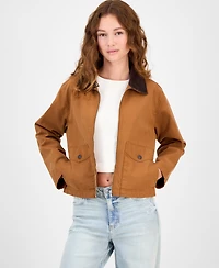 Madden Girl Juniors' Canvas Long-Sleeve Barn Jacket