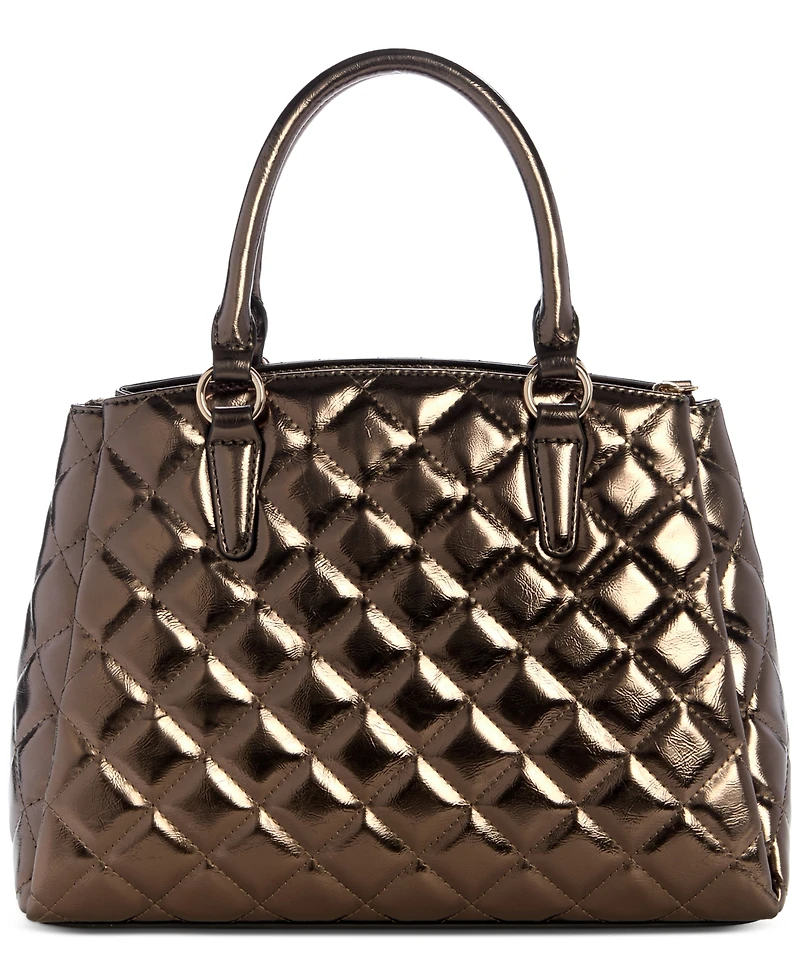 Guess Tinsley Medium Quilted Three Compartment Satchel
