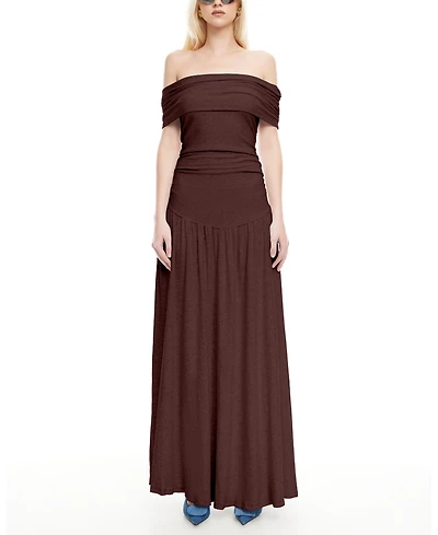 Lioness Women's Field Of Dreams Off-The-Shoulder Maxi Dress